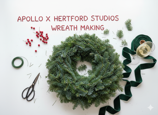 Apollo X Hertford studios wreath making event